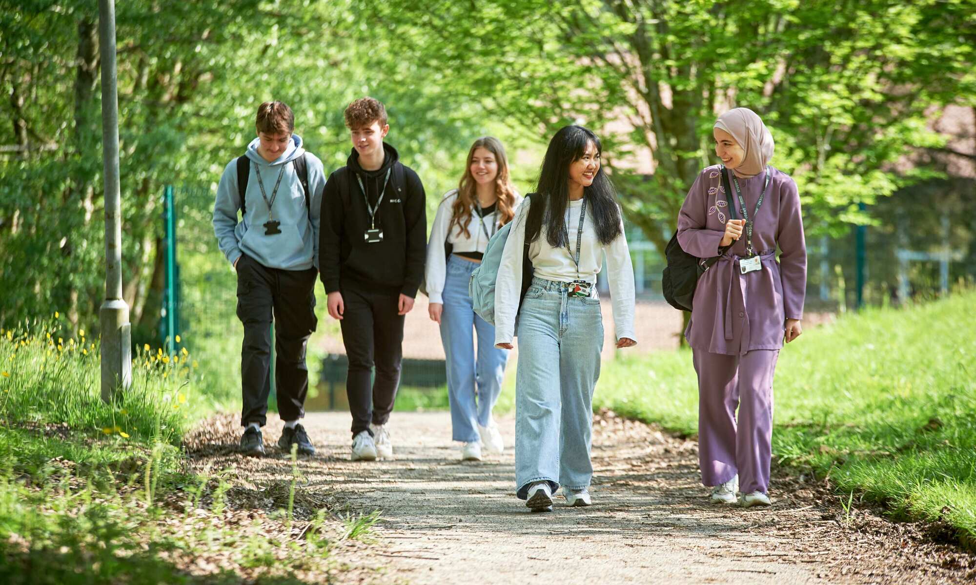 Beacon Academy Sixth Form students walking